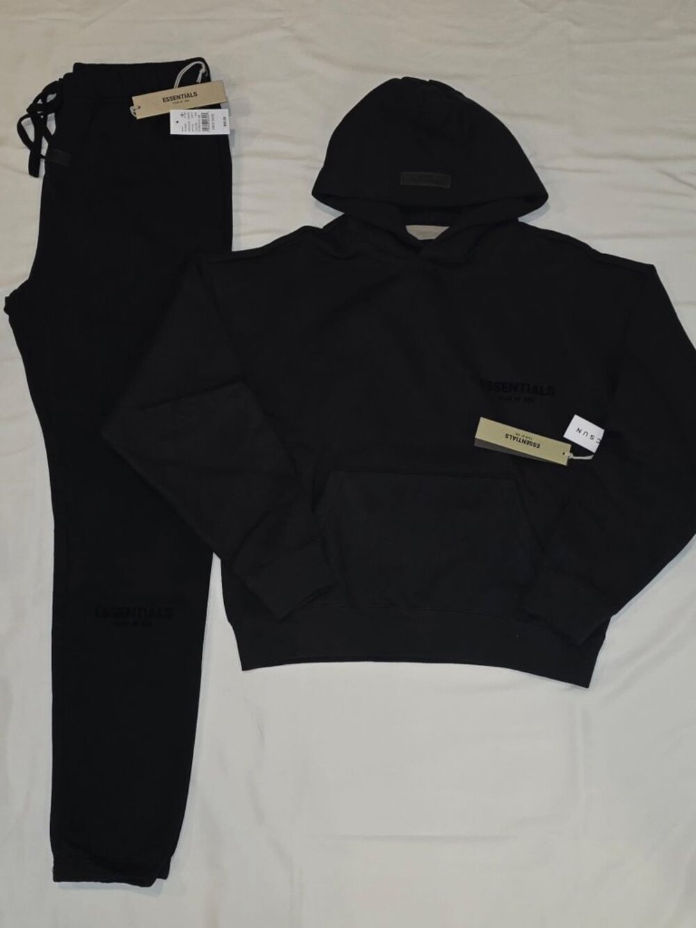 Black Set Hoddie and Pants 2 pieces Essentials Fear of God All SIZES